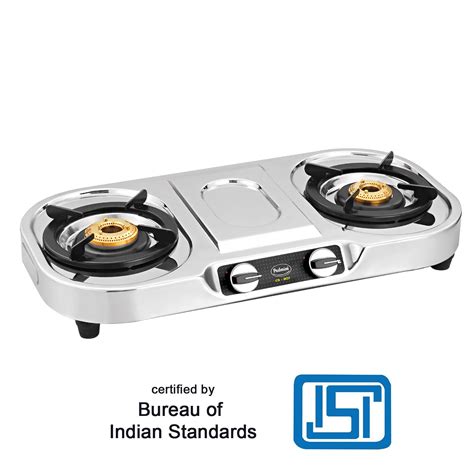 2 burner gas stove with isi mark